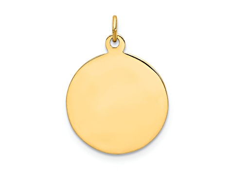14k Yellow Gold Satin Our Lady of Mount Carmel Medal Charm - 1563LA | JTV