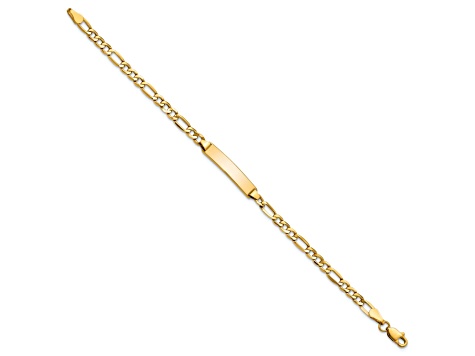 10k Yellow Gold Children's Figaro Link ID Bracelet