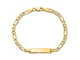 10k Yellow Gold Figaro Link ID Bracelet