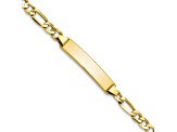 10k Yellow Gold Figaro Link ID Bracelet