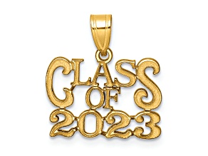 14K Yellow Gold Polished CLASS OF 2023 Graduation Charm