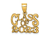 14K Yellow Gold Polished CLASS OF 2023 Graduation Charm