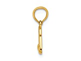 14k Yellow Gold 3D Textured Double Notes pendant