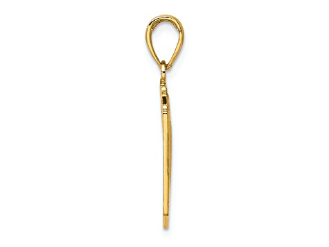 14k Yellow Gold Textured Pittsburgh Skyline Charm - 157F0A | JTV