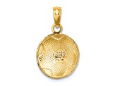 14k Yellow Gold Textured Soccer Ball Pendant