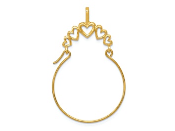 Picture of 14K Yellow Gold Polished 5-Heart Charm Holder