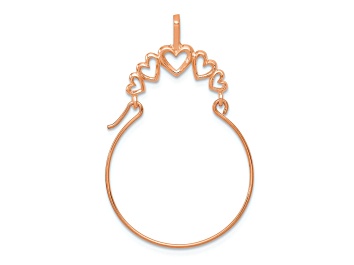 Picture of 14K Rose Gold Polished 5-Heart Charm Holder