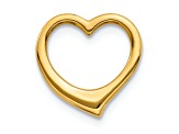14k Yellow Gold 3D Polished Heart Chain Slide Pendant