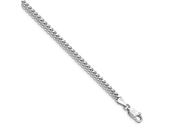 Picture of Rhodium Over 14k White Gold 3.5mm Solid Miami Cuban Link Bracelet