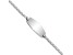 Rhodium Over 14k White Gold Children's Oval Curb Link ID Bracelet