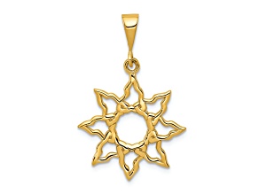 10K Yellow Gold Sun Charm