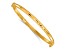 14K Yellow Gold Diamond-cut and Laser-cut Fancy Hinged Bangle Bracelet