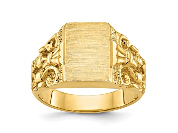 Picture of 14K Yellow Gold 13x9mm Men's Signet Ring