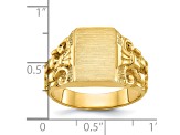 14K Yellow Gold 13x9mm Men's Signet Ring