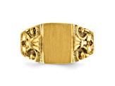 14K Yellow Gold 13x9mm Men's Signet Ring