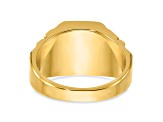 14K Yellow Gold 13x9mm Men's Signet Ring