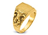 14K Yellow Gold 13x9mm Men's Signet Ring