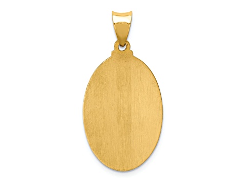 14K Yellow Gold Polished and Satin St Jude Thaddeus Medal Hollow ...
