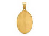 14K Yellow Gold Polished and Satin St Jude Thaddeus Medal Hollow Pendant