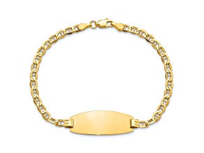 14k Yellow Gold Oval Mariner Link ID Bracelet