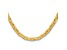 18K Yellow Gold 8mm Hammered Oval Link 24-inch Necklace