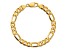 14K Yellow Gold 7.5mm Flat Figaro Chain Bracelet