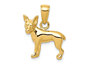 Picture of 14k Yellow Gold Chihuahua Dog Pendant