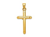14K Yellow and White Gold Hollow Crucifix Pendant