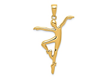 Picture of 14k Yellow Gold Ballet Dancer Pendant