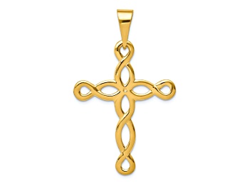 Picture of 14k Yellow Gold Polished Cross Pendant