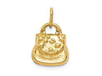 Picture of 14k Yellow Gold 3D Textured Purse pendant