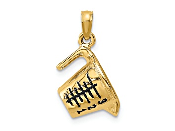 Picture of 14k Yellow Gold with Black Enamel 3D Measuring Cup Charm