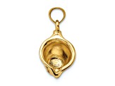 14k Yellow Gold with Black Enamel 3D Measuring Cup Charm