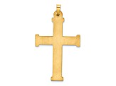 14K Yellow Gold Hollow Latin Cross Pendant