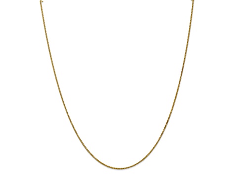 10k Yellow Gold 1.25mm Solid Spiga 24 Inch Chain