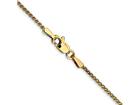 10k Yellow Gold 1.25mm Solid Spiga 24 Inch Chain