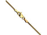 10k Yellow Gold 1.25mm Solid Spiga 24 Inch Chain