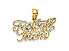 10K Yellow Gold Football Mom Charm