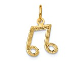 14k Yellow Gold Musical Notes Pendant
