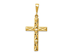 14K Yellow Gold Reversible Latin Cross Pendant