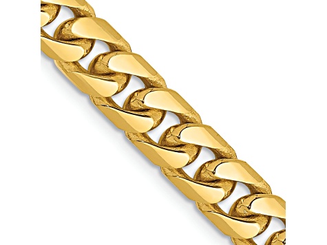 14k Yellow Gold 6.25mm Solid Miami Cuban Link Chain