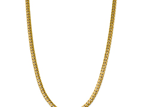 14k Yellow Gold 6.25mm Solid Miami Cuban 22 Inch Chain