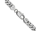 Rhodium Over 14k White Gold 6.25mm Solid Miami Cuban 22 Inch Chain