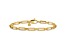 14K Yellow Gold Polished Flat Oval Link Bracelet