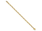 14K Yellow Gold Polished Flat Oval Link Bracelet