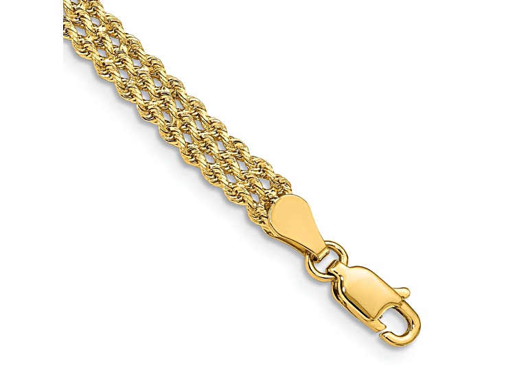 ohgaポンチョ 10k Yellow Gold 3mm Polished Hinged Bangle Bracelet - 13Z1DA