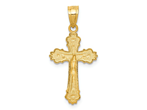 14K Yellow Gold Small Crucifix Charm