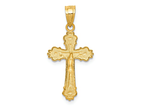 14K Yellow Gold Small Crucifix Charm