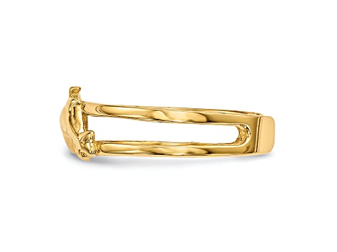 14K Yellow Gold Dolphins Toe Ring