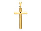 14K Yellow and White Gold Polished Crucifix Pendant